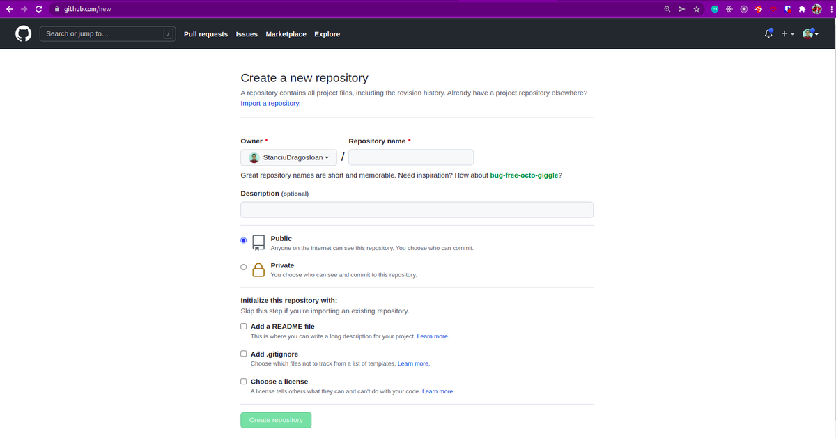 github new repo