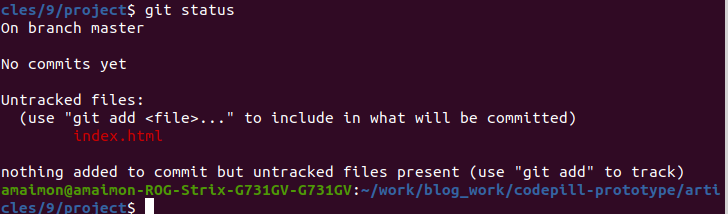 git status file