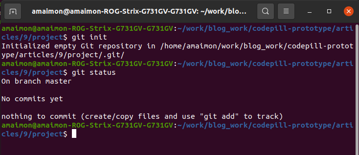 git status