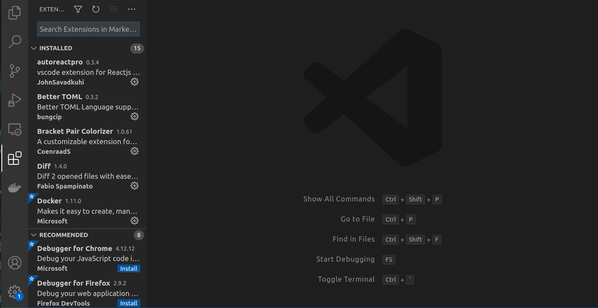 VS code main icons